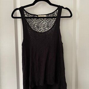 black tank top with cutout back